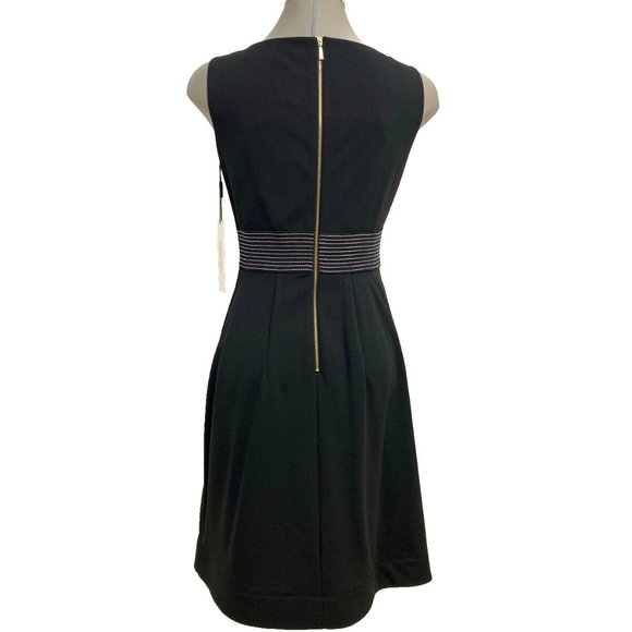 Calvin Klein Elegant Women's Fit & Flare Dress Black size 6 NWT - Picture 3 of 7
